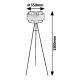 Rabalux 5385 - Stehlampe BASIL 1xE27/40W/230V