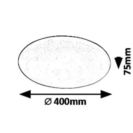 Rabalux - LED-dimmbare Deckenleuchte STAR LED/36W/230V + Fernbedienung Ø 40 cm