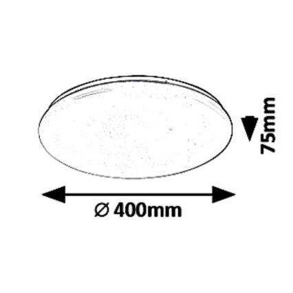 Rabalux - Dimmbare LED-Deckenleuchte LED/36W/230V + Fernbedienung 3000K - 6500K