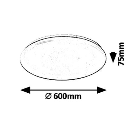 Rabalux - Dimmbare LED-Deckenleuchte LED/60W/230V + Fernbedienung Ø 60 cm