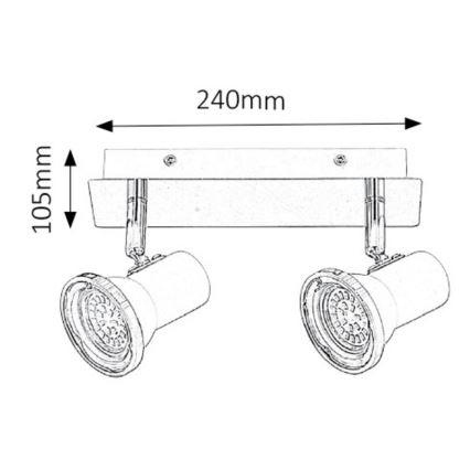 Rabalux - LED Badezimmer-Spotlight 2xGU10/4,5W/230V