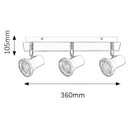 Rabalux - LED Badezimmer-Spotlight 3xGU10/4,5W/230V