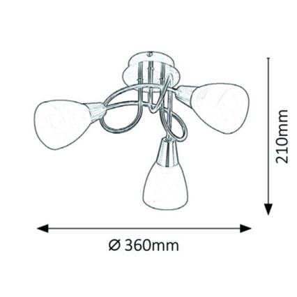 Rabalux - Kronleuchter 3xE14/40W/230V messing