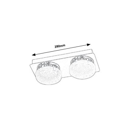 Rabalux - LED-Deckenleuchte 2x LED/5W/230V 13x28 cm