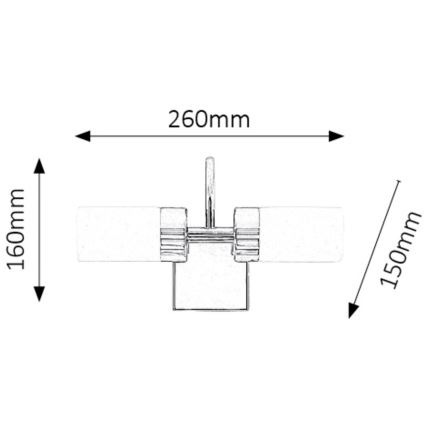 Rabalux - LED-Badezimmer-Spiegelbeleuchtung 2xLED/4W/230V  IP44