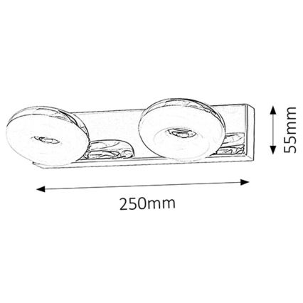 Rabalux - LED Badezimmerleuchte 2xLED/5W/230V