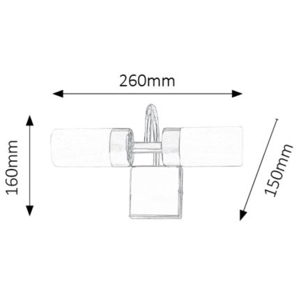 Rabalux - LED-Badezimmer-Spiegelbeleuchtung 2xLED/4W/230V IP44