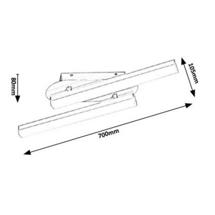 Rabalux - LED Badezimmer-Wandleuchte LED/18W/230V IP44