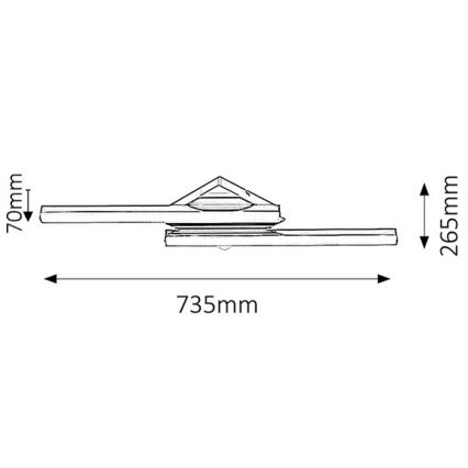 Rabalux - LED Badezimmerwandleuchte 2xLED/12W