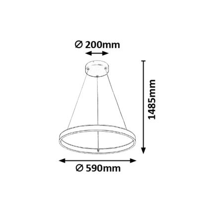 Rabalux - LED dimmbare Hängeleuchte an Kabel LED/36W/230V + Fernbedienung