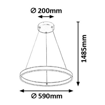 Rabalux - LED Dimmbare Hängeleuchte LED/36W/230V + FB