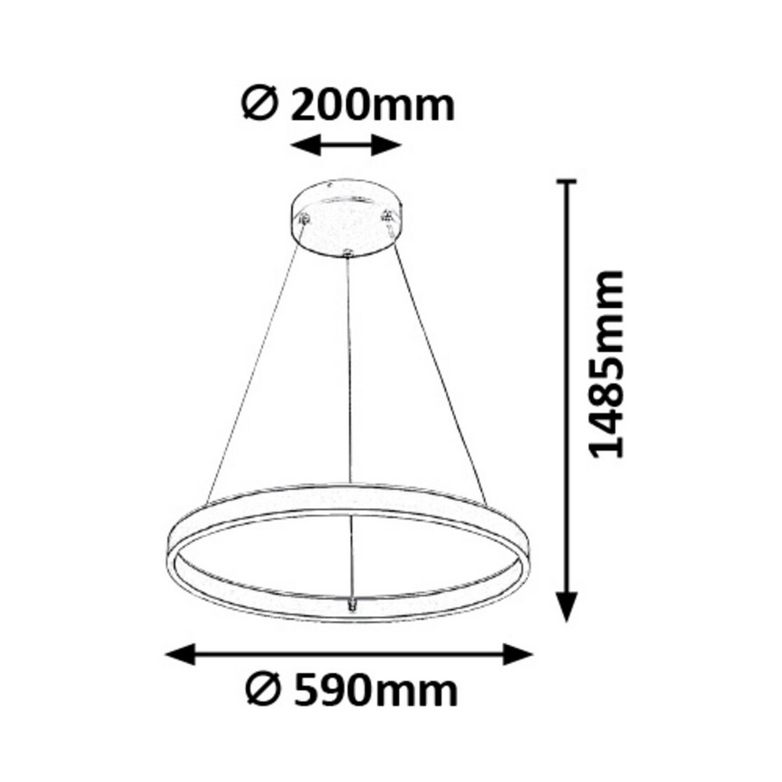 Rabalux - LED Dimmbare Hängeleuchte LED/36W/230V + FB