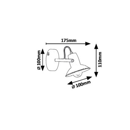 Rabalux 6788 - Wandleuchte MALIET 1xE14/40W/230V