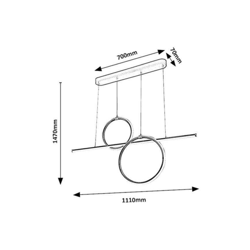 Rabalux - LED Hängeleuchte LED/48W/230V