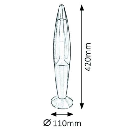 Rabalux 7011 - Lavalampe LOLLIPOP G45 1xE14/25W/230V