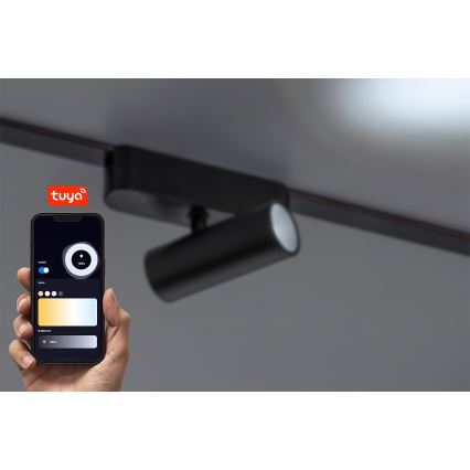 Rabalux - Dimmbarer LED-Strahler für 1-Phasen-Schienensystem LED/9W/24V 2700-5500K Wi-Fi Tuya schwarz