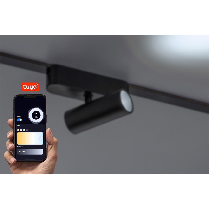Rabalux - Dimmbarer LED-Strahler für 1-Phasen-Schienensystem LED/9W/24V 2700-5500K Wi-Fi Tuya schwarz