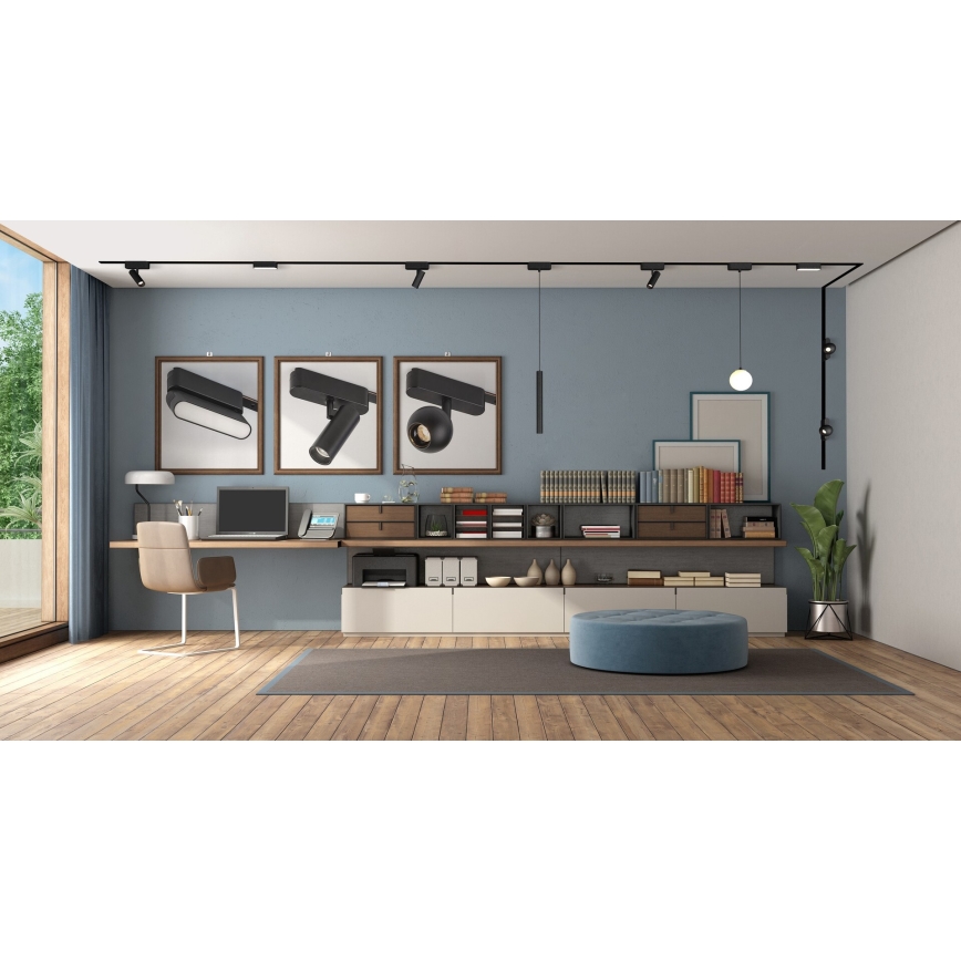Rabalux - Dimmbare LED-Deckenleuchte für 1-Phasen-Schienensystem LED/4W/24V 2700-5500K Wi-Fi Tuya 11,5 cm schwarz
