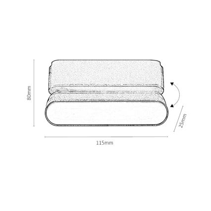 Rabalux - Dimmbare LED-Deckenleuchte für 1-Phasen-Schienensystem LED/4W/24V 2700-5500K Wi-Fi Tuya 11,5 cm schwarz