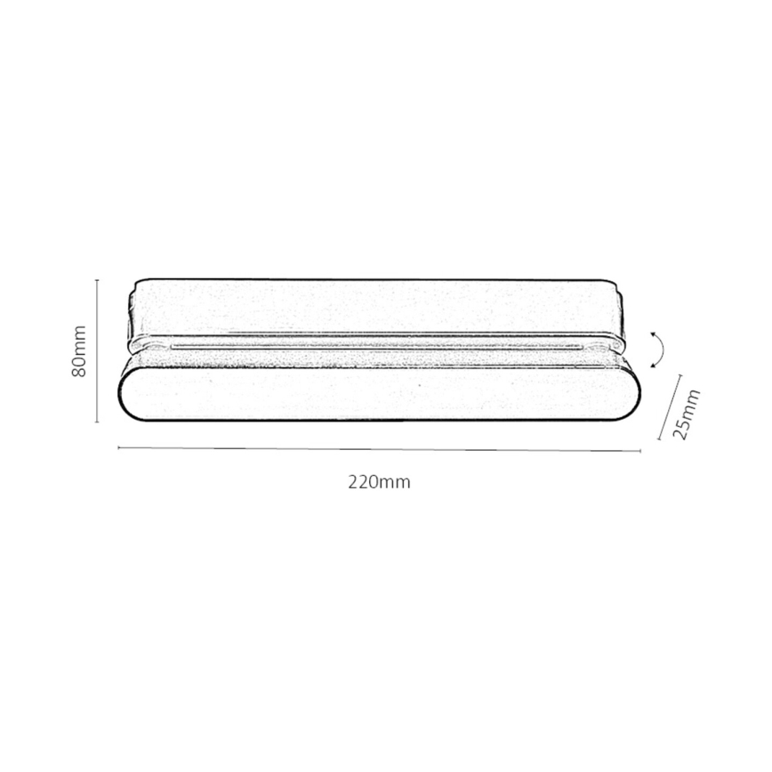 Rabalux - Dimmbare LED-Deckenleuchte für 1-Phasen-Schienensystem LED/7W/24V 2700-5500K Wi-Fi Tuya 22 cm schwarz