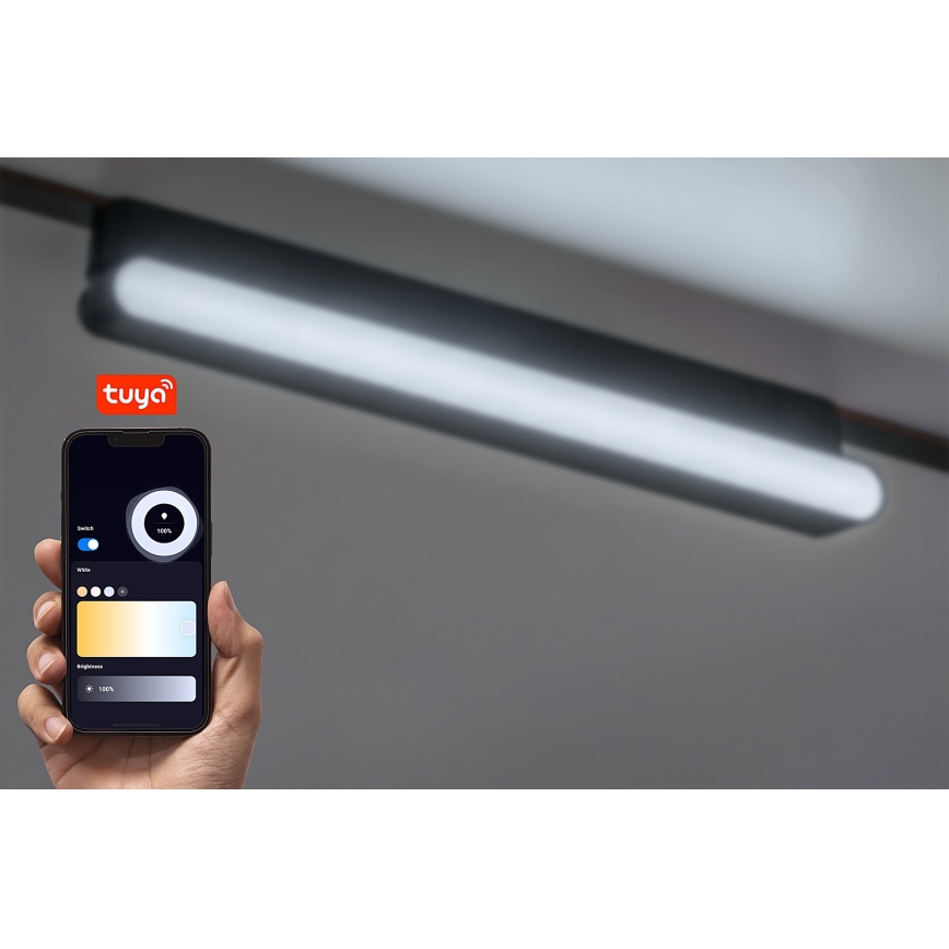 Rabalux - Dimmbare LED-Deckenleuchte für 1-Phasen-Schienensystem LED/13W/24V 2700-5500K Wi-Fi Tuya 33 cm schwarz