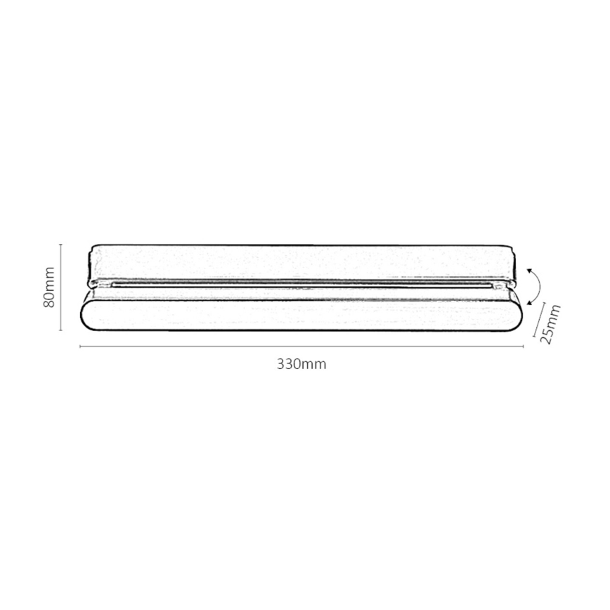 Rabalux - Dimmbare LED-Deckenleuchte für 1-Phasen-Schienensystem LED/13W/24V 2700-5500K Wi-Fi Tuya 33 cm schwarz