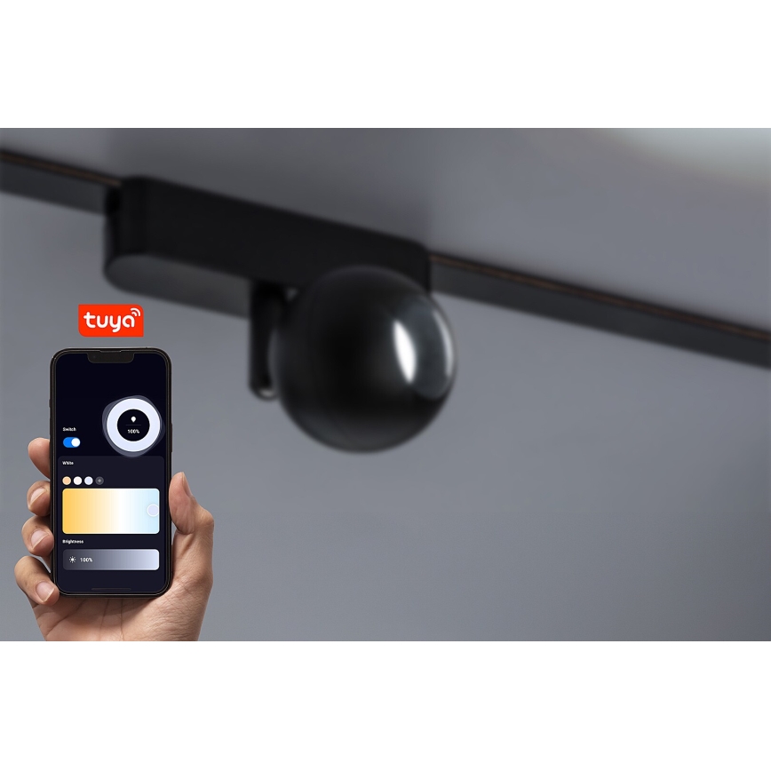 Rabalux - Dimmbarer LED-Strahler für 1-Phasen-Schienensystem LED/5W/24V 2700-5500K Wi-Fi Tuya schwarz