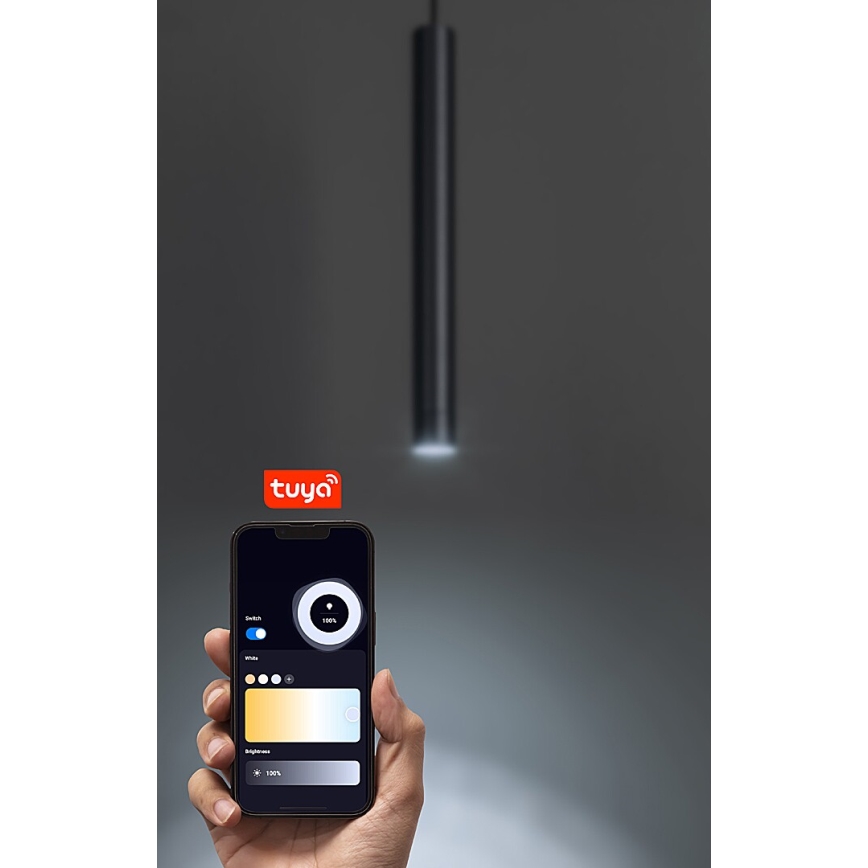 Rabalux - Dimmbare LED-Hängeleuchte für 1-Phasen-Schienensystem LED/5W/24V 2700-5500K Wi-Fi Tuya schwarz