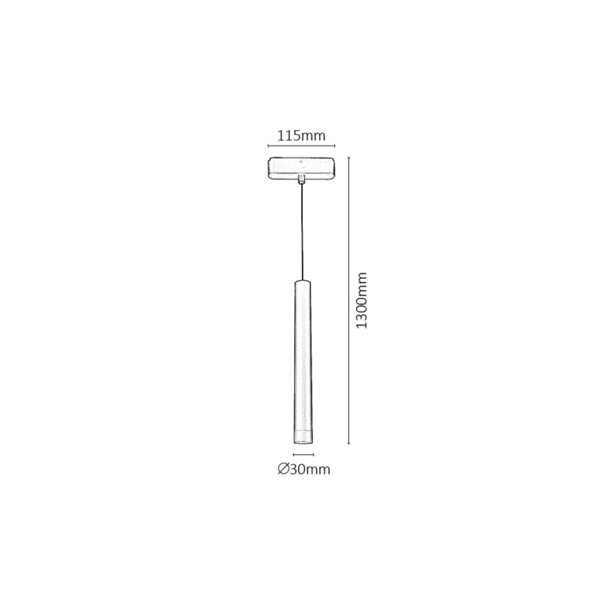 Rabalux - Dimmbare LED-Hängeleuchte für 1-Phasen-Schienensystem LED/5W/24V 2700-5500K Wi-Fi Tuya schwarz