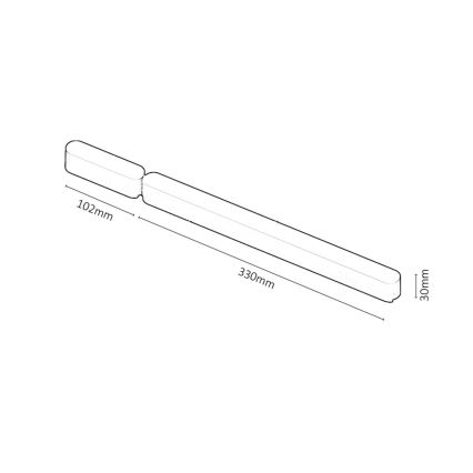 Rabalux - Stromversorgung für Leuchten im Schienensystem 80W/24V 10,2 + 33 cm schwarz