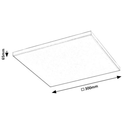 Rabalux - Dimmbare LED-RGB-Deckenleuchte LED/18W/230V 3000-6500K 30x30 cm + Fernbedienung