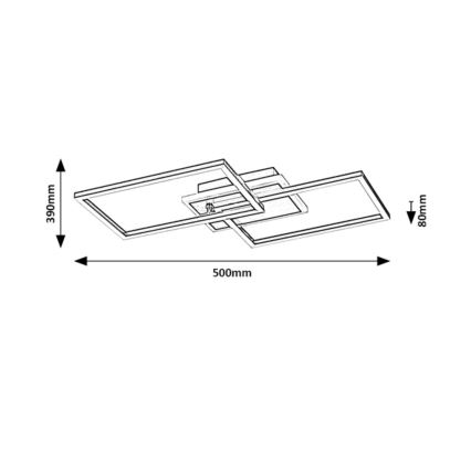 Rabalux - LED-Deckenleuchte LED/40W/230V 3000K schwarz