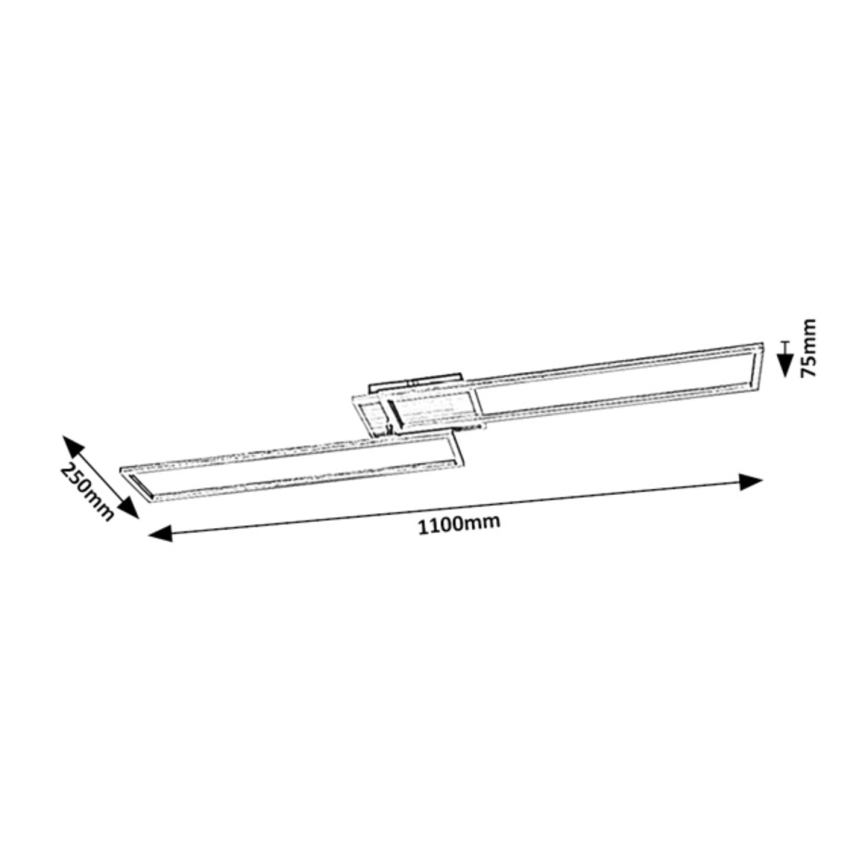 Rabalux - Dimmbare LED-Deckenleuchte LED/40W/230V 2700-6500K Wi-Fi Tuya mattes Chrom + Fernbedienung