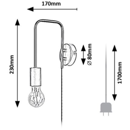 Rabalux - Wandlampe 1xE27/40W/230V