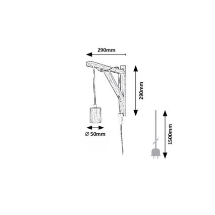 Rabalux - Wandlampe 1xE27/60W/230V Buche