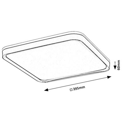 Rabalux - LED Deckenleuchte LED/26W/230V 3000K 39,5x39,5 cm