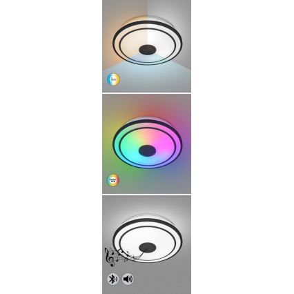 Rabalux - LED RGB dimmbares Deckenleuchte mit Lautsprecher LED/24W/230V 3000-6500K + Fernbedienung