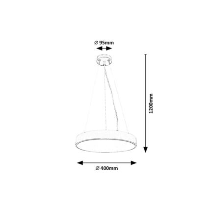 Rabalux - LED Hängeleuchte an Kabel LED/36W/230V 3000K schwarz