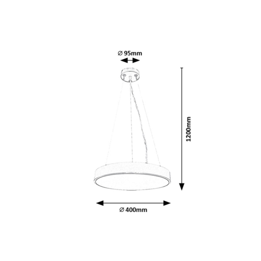 Rabalux - LED Hängeleuchte an Kabel LED/36W/230V 3000K schwarz