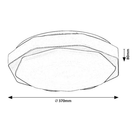 Rabalux - Dimmbare LED-Deckenleuchte LED/18W/230V 3000K/4000K/6000K + Fernbedienung