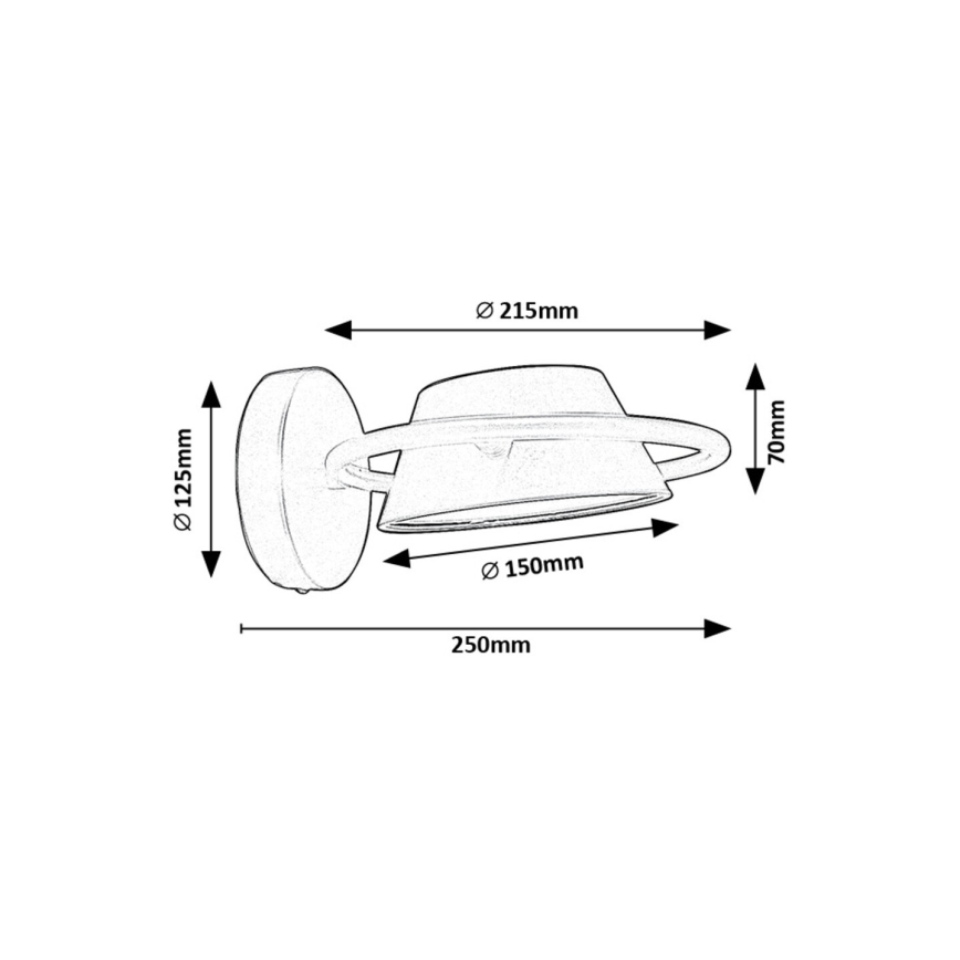 Rabalux - LED-Wandleuchte LED/6W/230V 3000K schwarz
