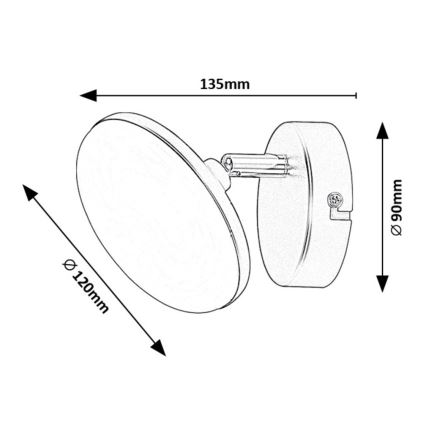 Rabalux - LED-Wandleuchte LED/4W/230V 3000K schwarz