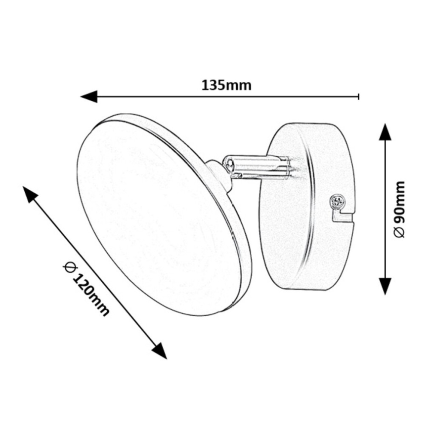 Rabalux - LED-Wandleuchte LED/4W/230V 3000K schwarz