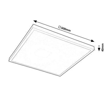 Rabalux - LED-Aufbaupanel LED/40W/230V 4000K 60x60 cm