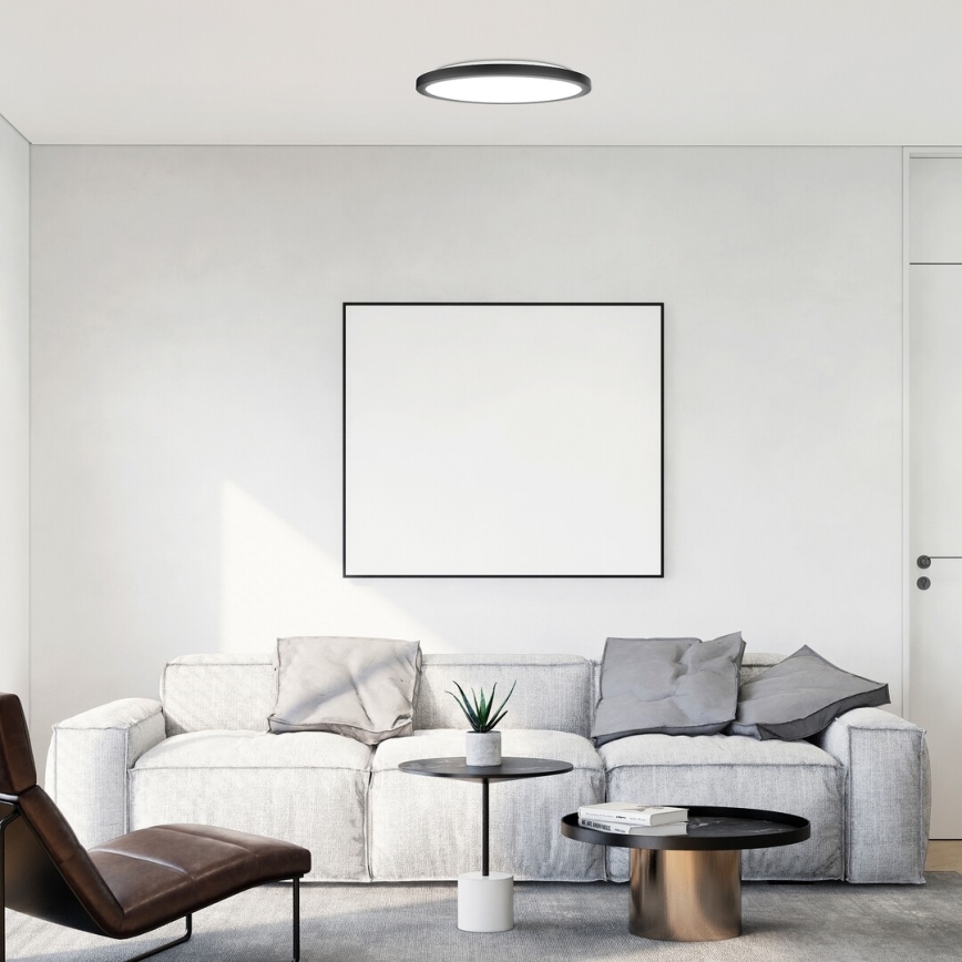 Rabalux - LED Deckenleuchte LED/24W/230V 3000/4000/6000K Ø 29 cm Schwarz