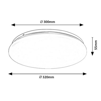 Rabalux - LED-Deckenleuchte LED/18W/230V 3000K 32 cm