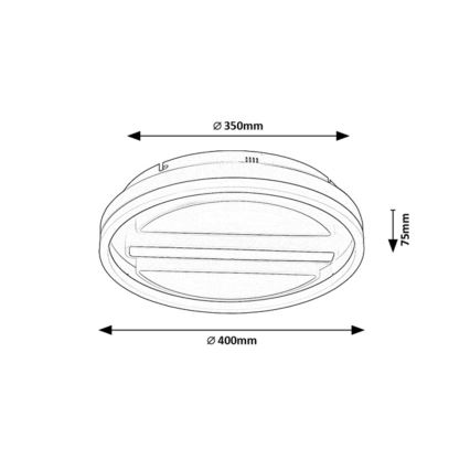 Rabalux - Dimmbare LED-Deckenleuchte LED/55W/230V + Fernbedienung