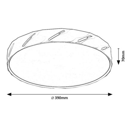 Rabalux - LED-Deckenleuchte LED/25W/230V 3000K weiß d 39 cm