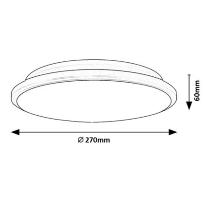 Rabalux - LED-Deckenleuchte LED/18W/230V 4000K silbern 27 cm