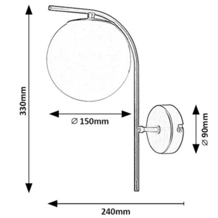 Rabalux - Wandlampe 1xE27/20W/230V